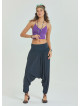 Anthracite Bohemian Shalwar with Gipe Detailed Elastic Pocket on the Leg 4481
